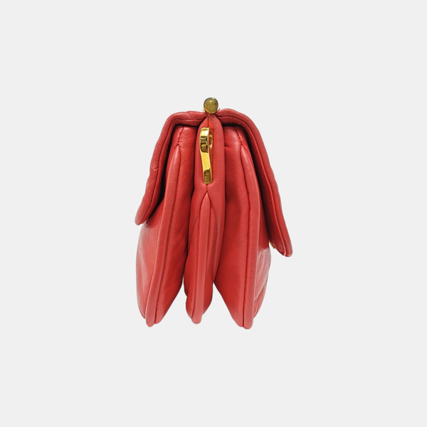 Lambskin Shoulder Bag Red