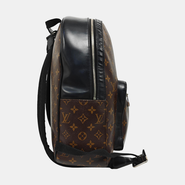 JOSH Monogram Coated Canvas Brown