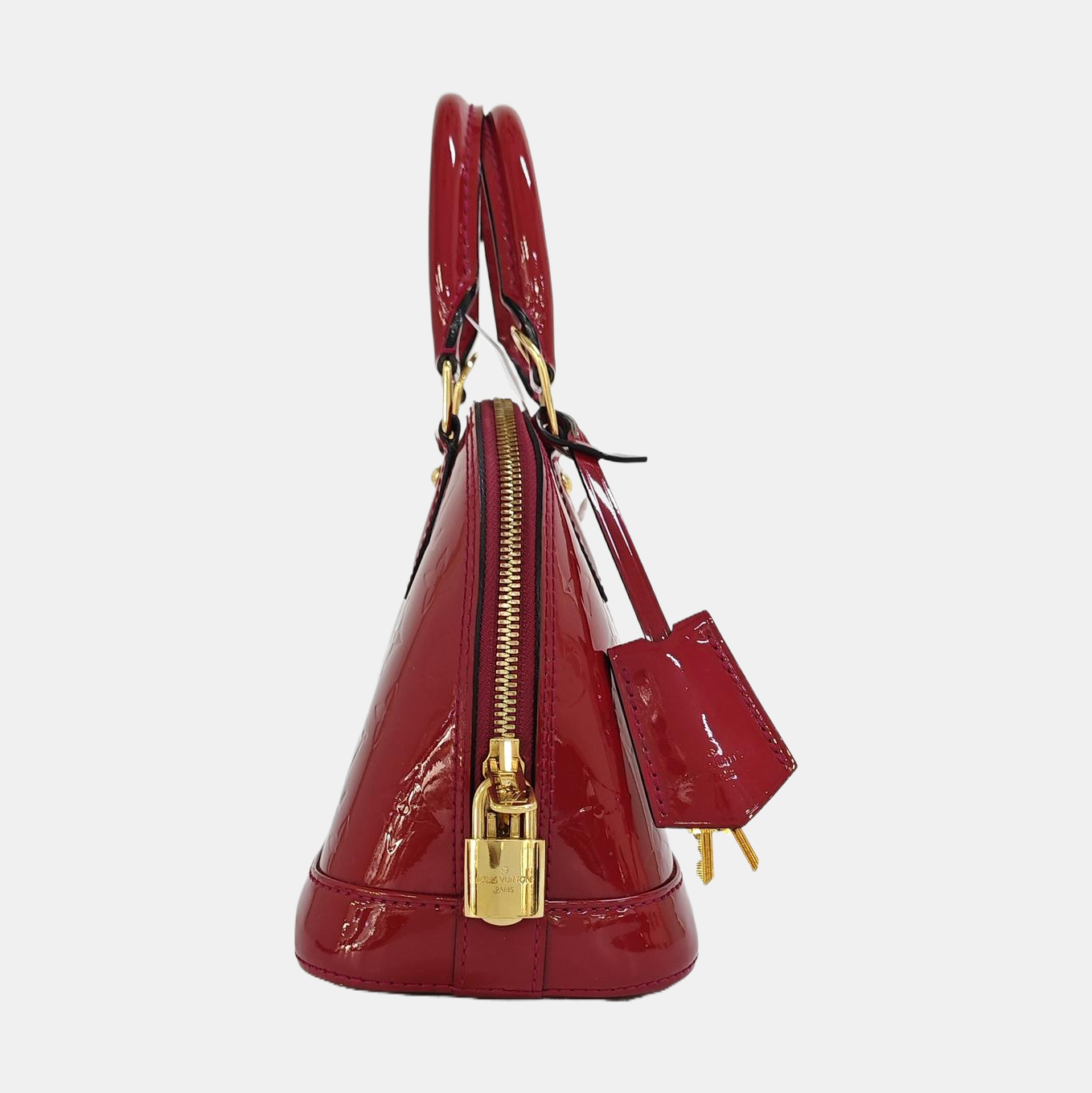 ALMA BB Monogram Patent Leather Red