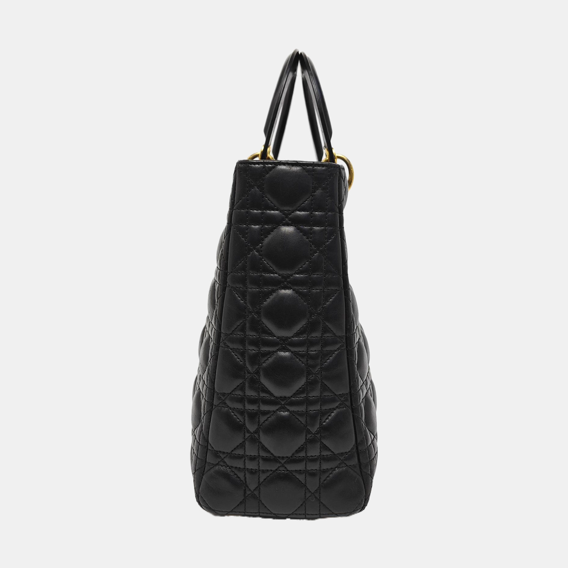 Lady Dior Large Cannage Lambskin Black