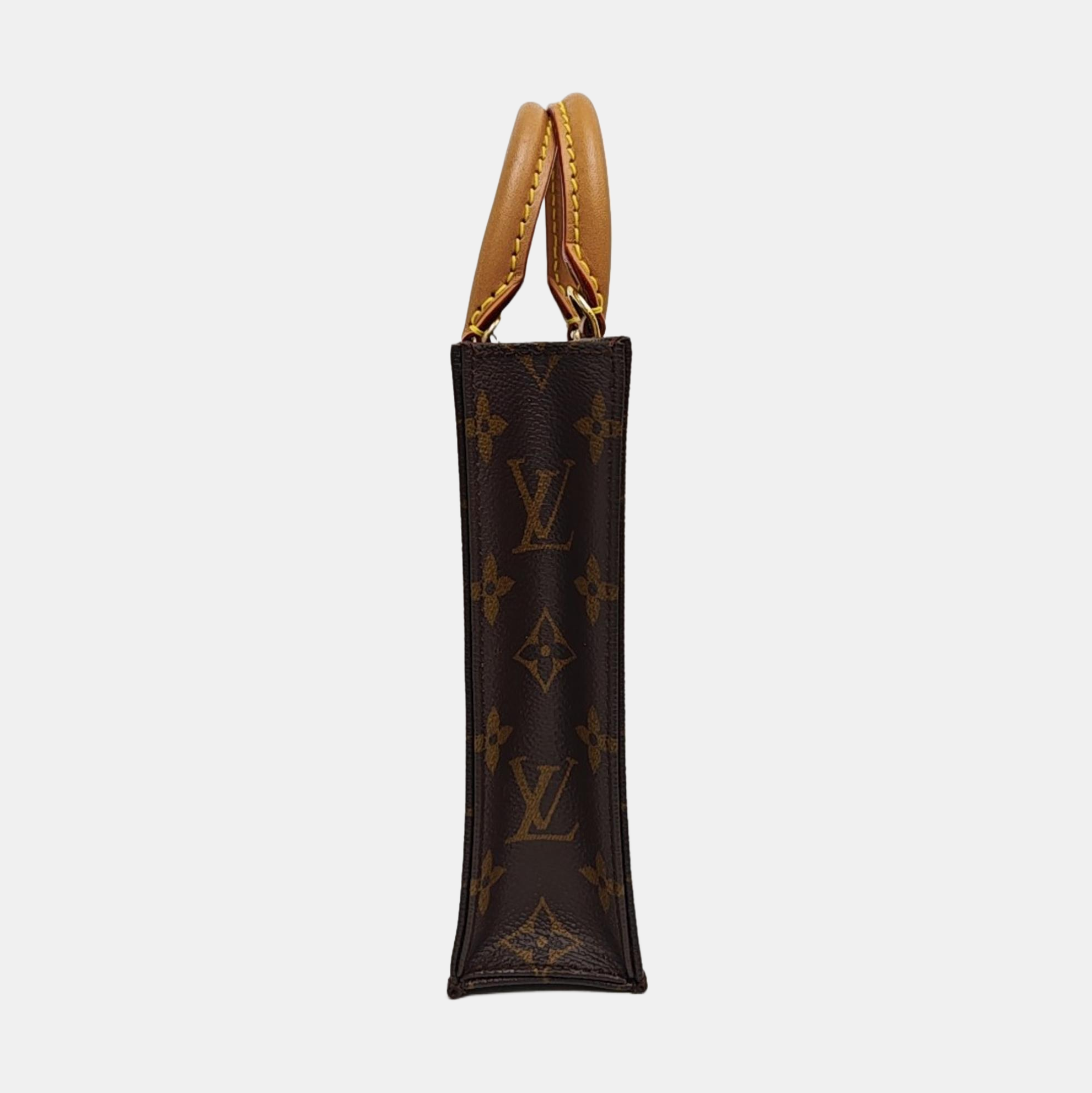 SAC PLAT Mini Monogram Coated Canvas Brown