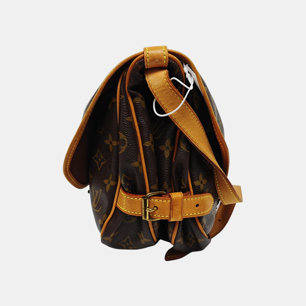 SAUMUR 30 Monogram Coated Canvas Brown