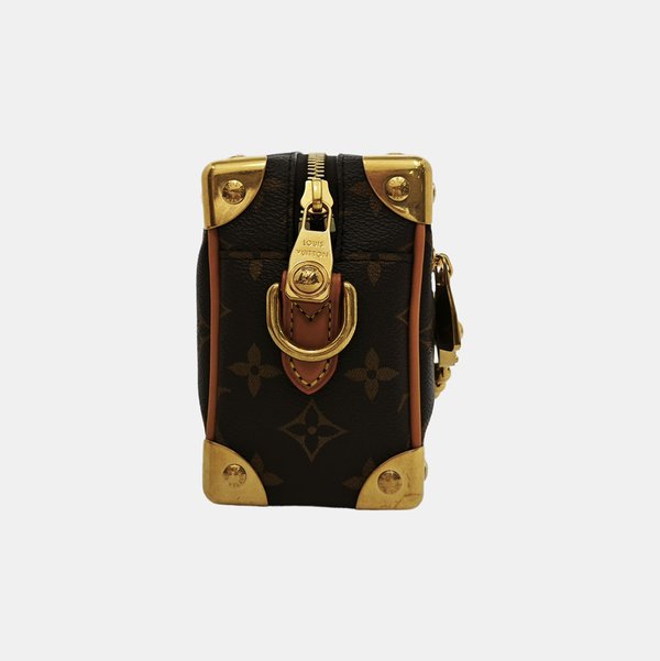 SOFT TRUNK Mini Monogram Coated Canvas Brown