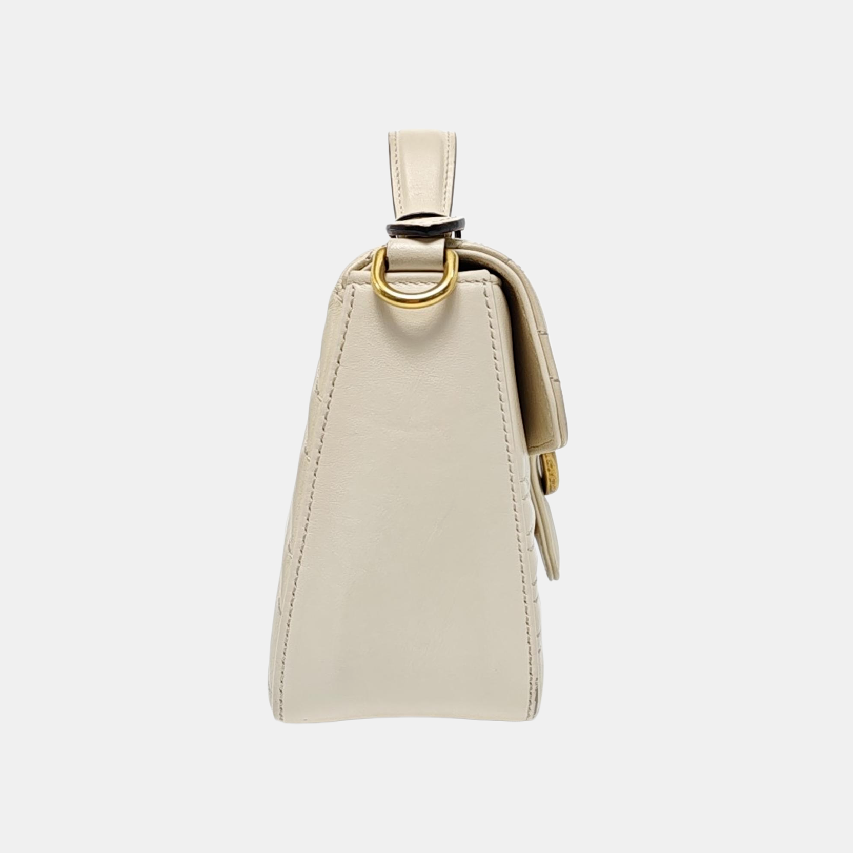 GG Marmont Mini Quilted Calfskin White