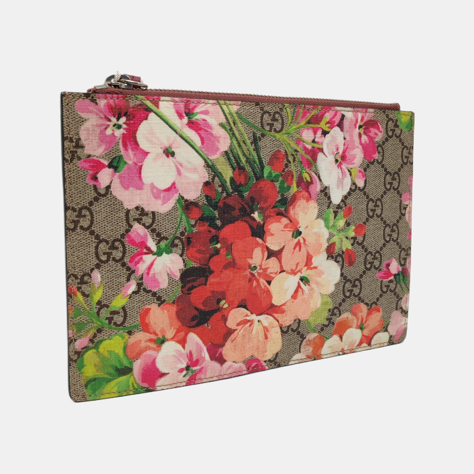 GG Blooms Monogram Coated Canvas Beige