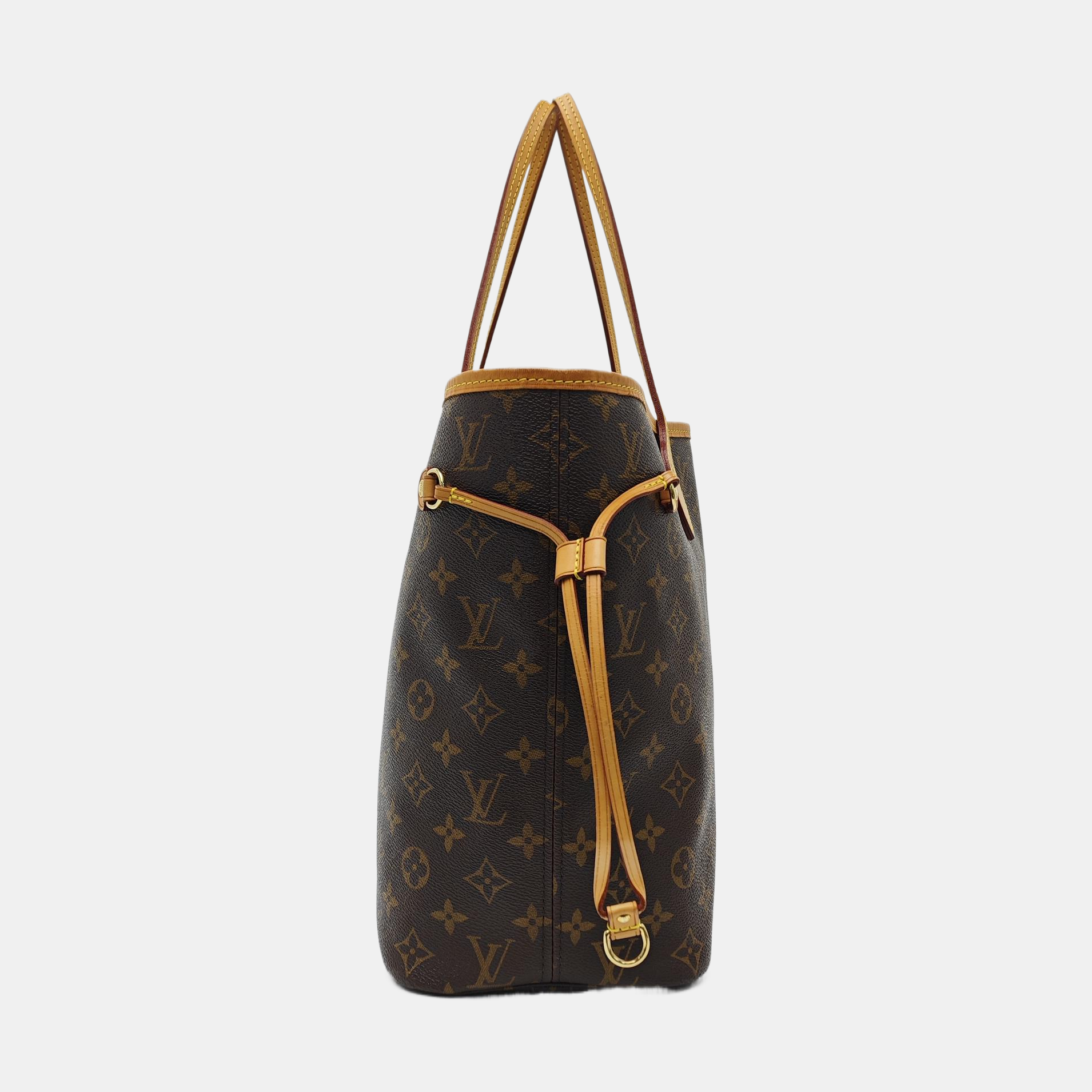 NEVERFULL MM Monogram Coated Canvas Brown