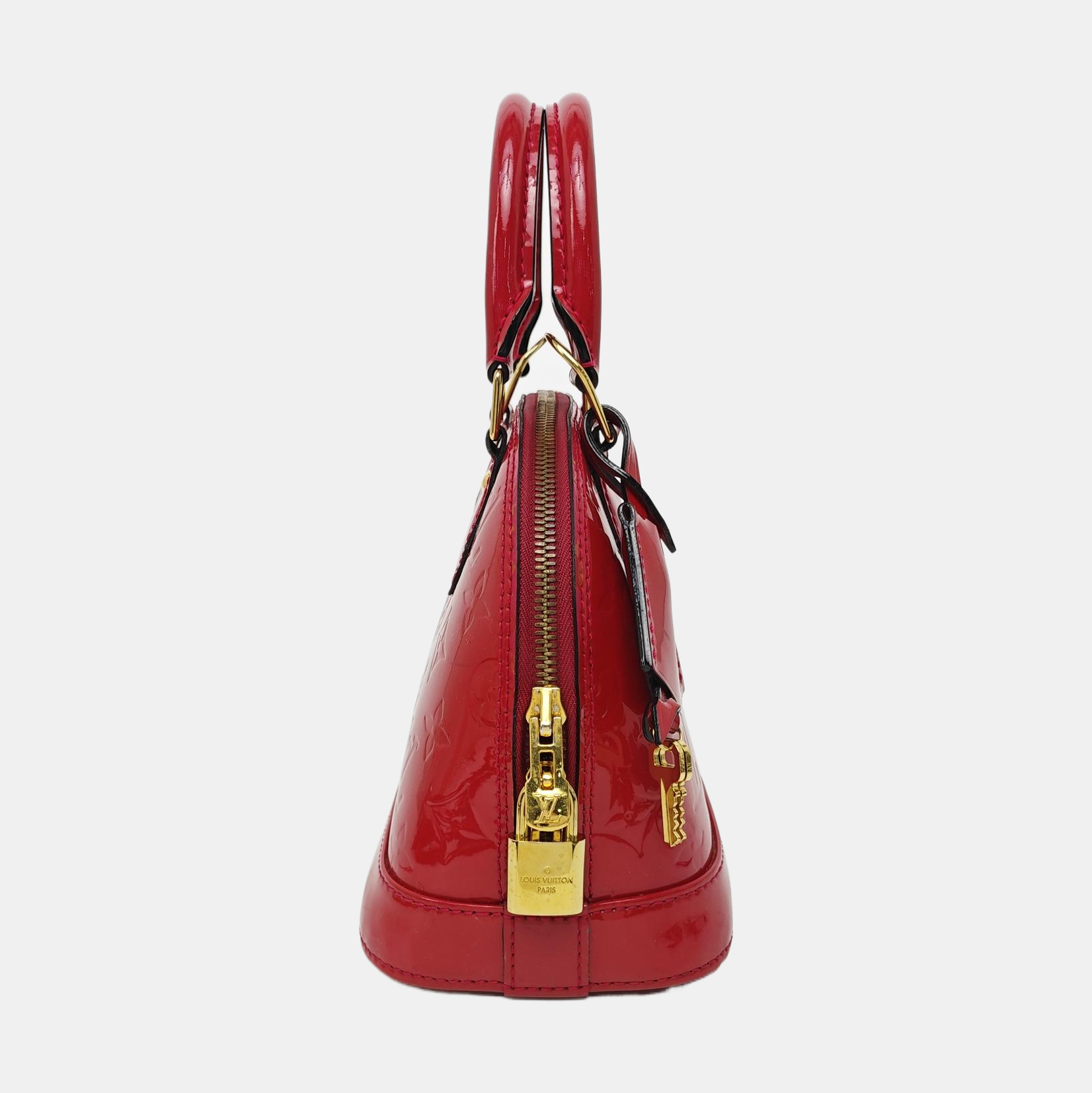 ALMA BB Monogram Patent Leather Red