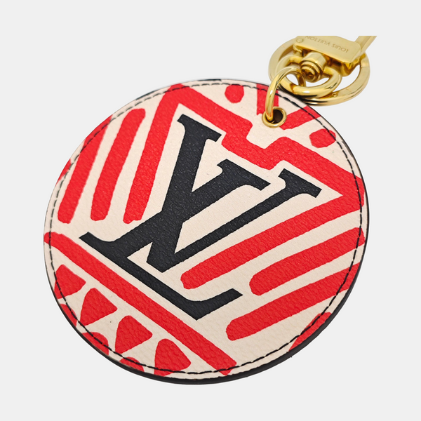 Coated Canvas Bag Charm Red