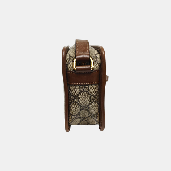 GG Supreme Mini Monogram Coated Canvas Beige