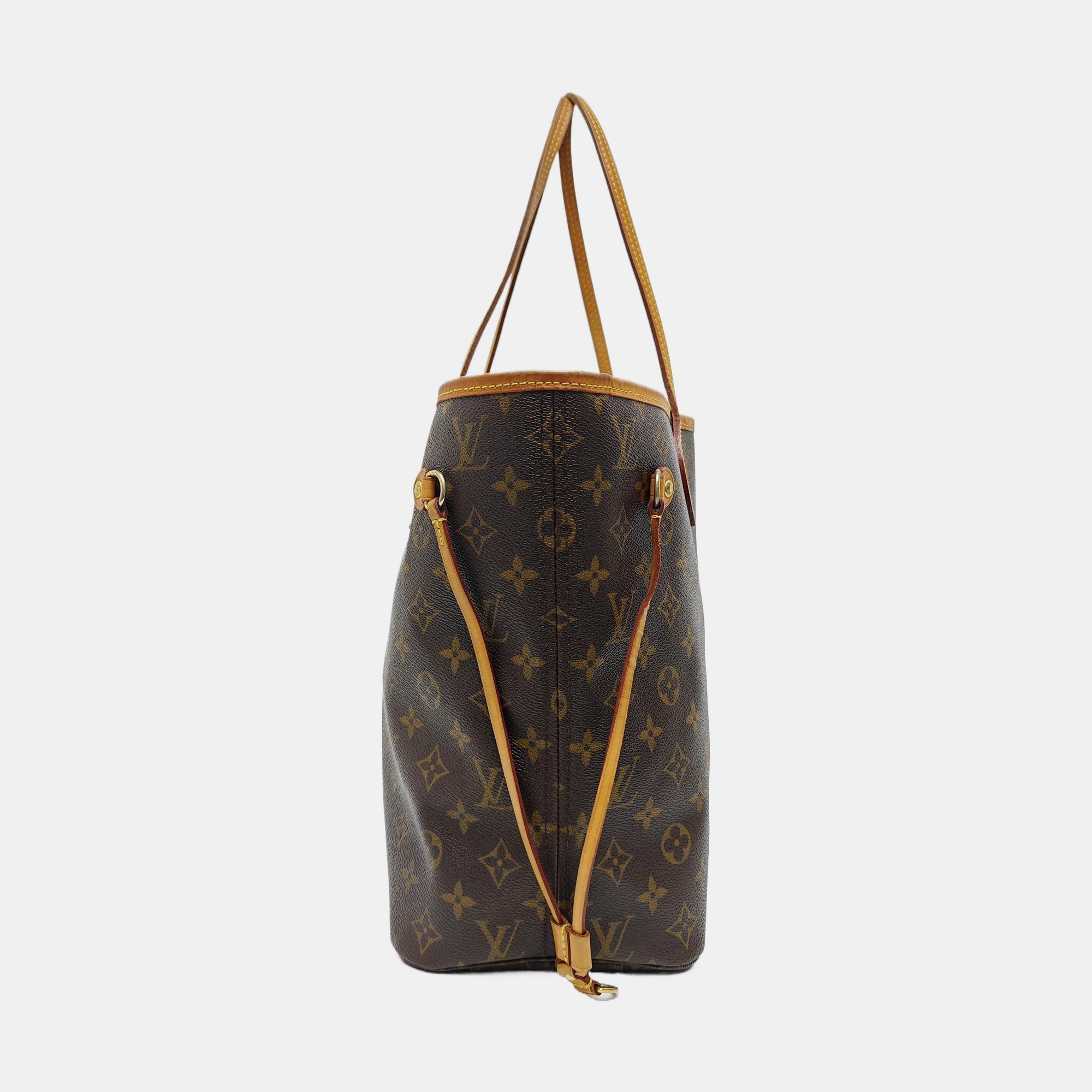 NEVERFULL MM Monogram Coated Canvas Brown