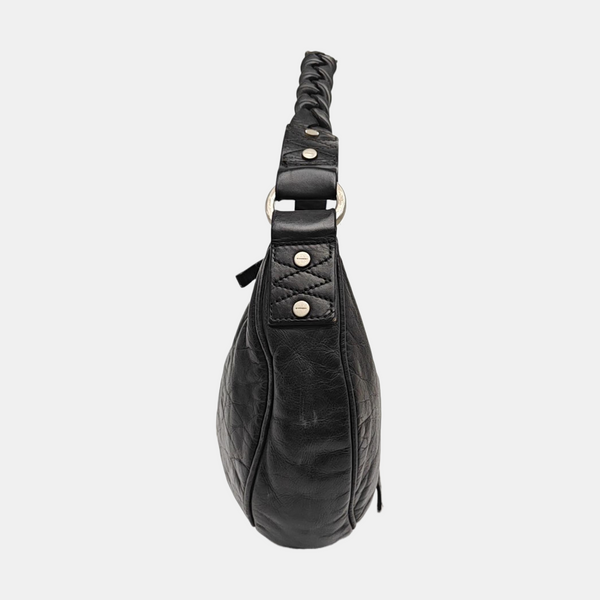 Calfskin Top Handle Bag Black
