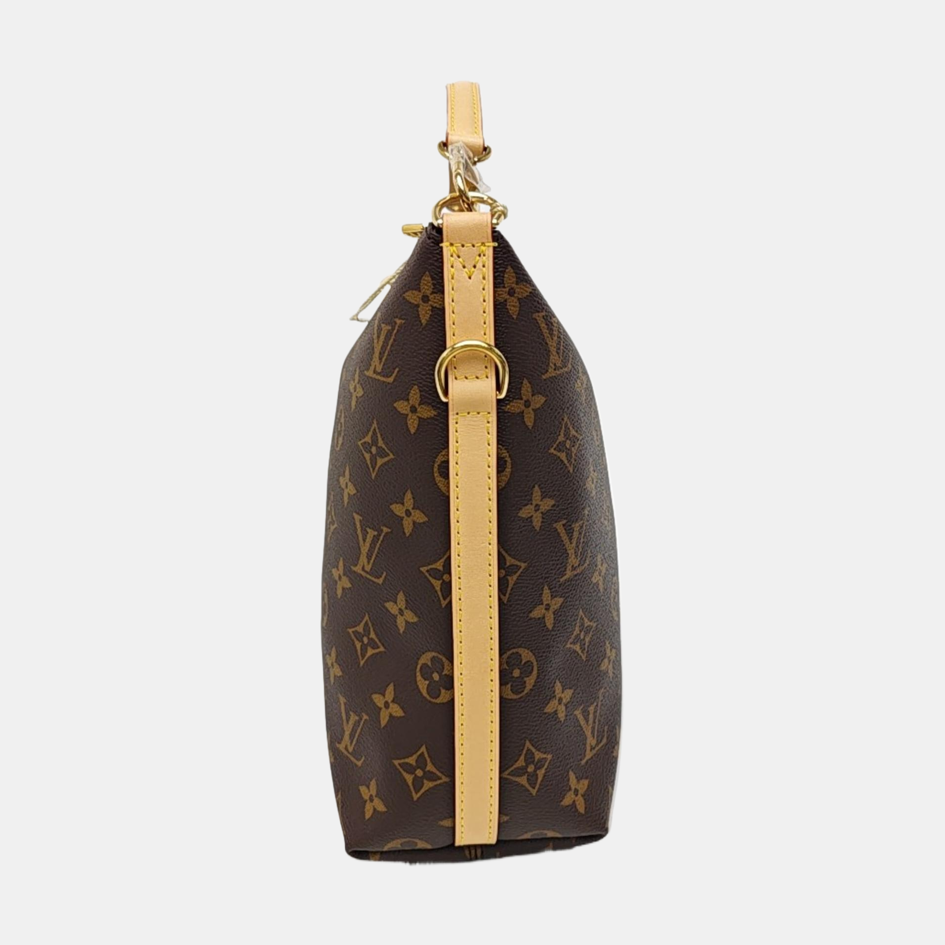 Monogram Coated Canvas Shoulder Bag Brown
