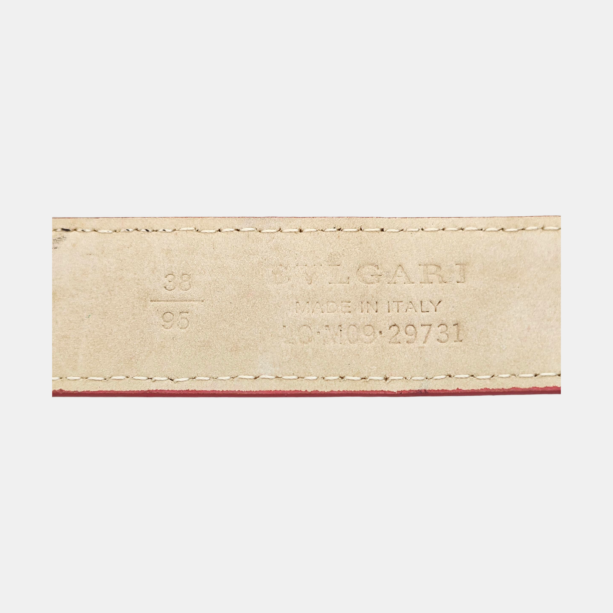 Leather Belt Red