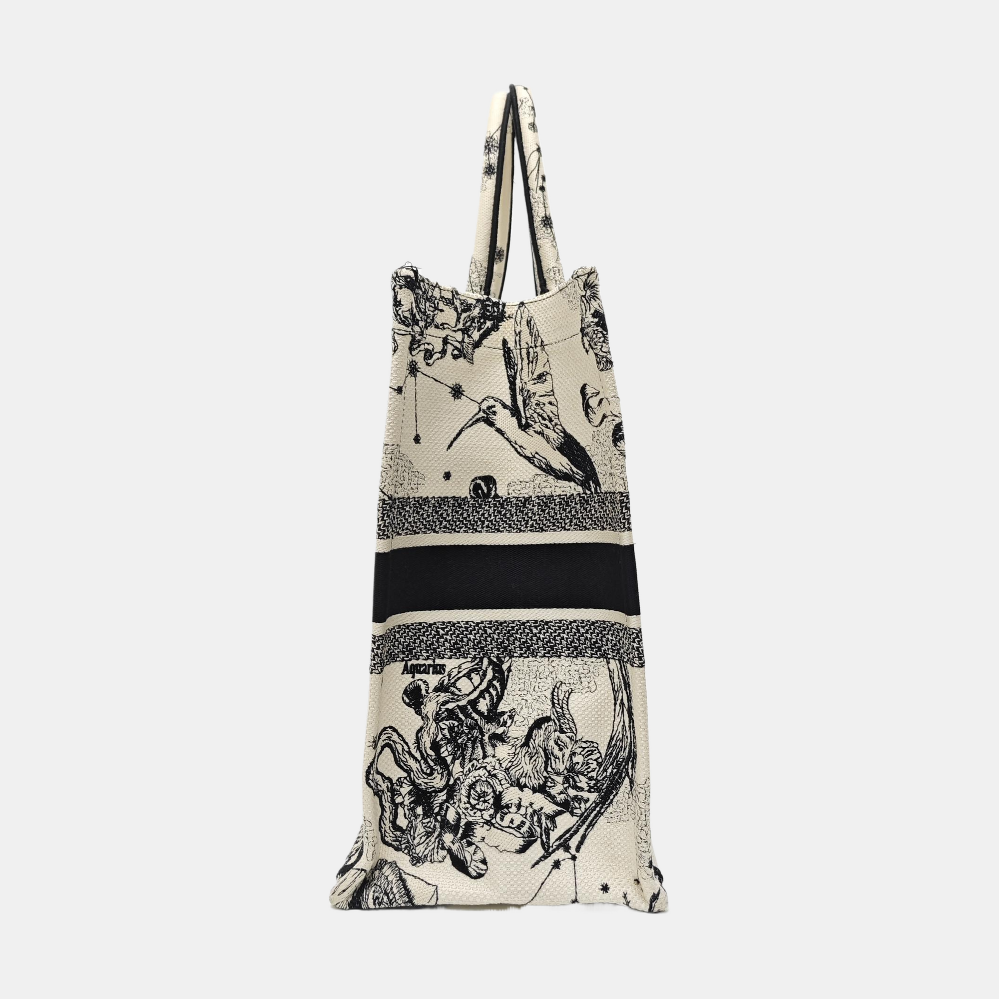 Book Tote Large Canvas Beige