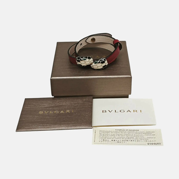 SERPENTI Brass Red Bangle