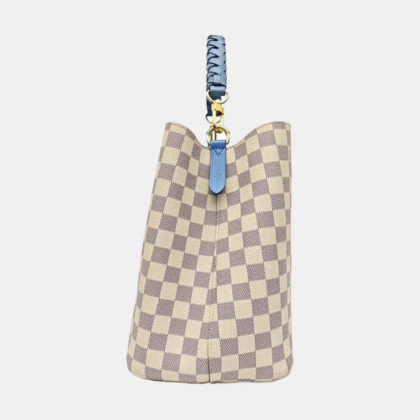NÉONOÉ MM Damier Azur Coated Canvas White