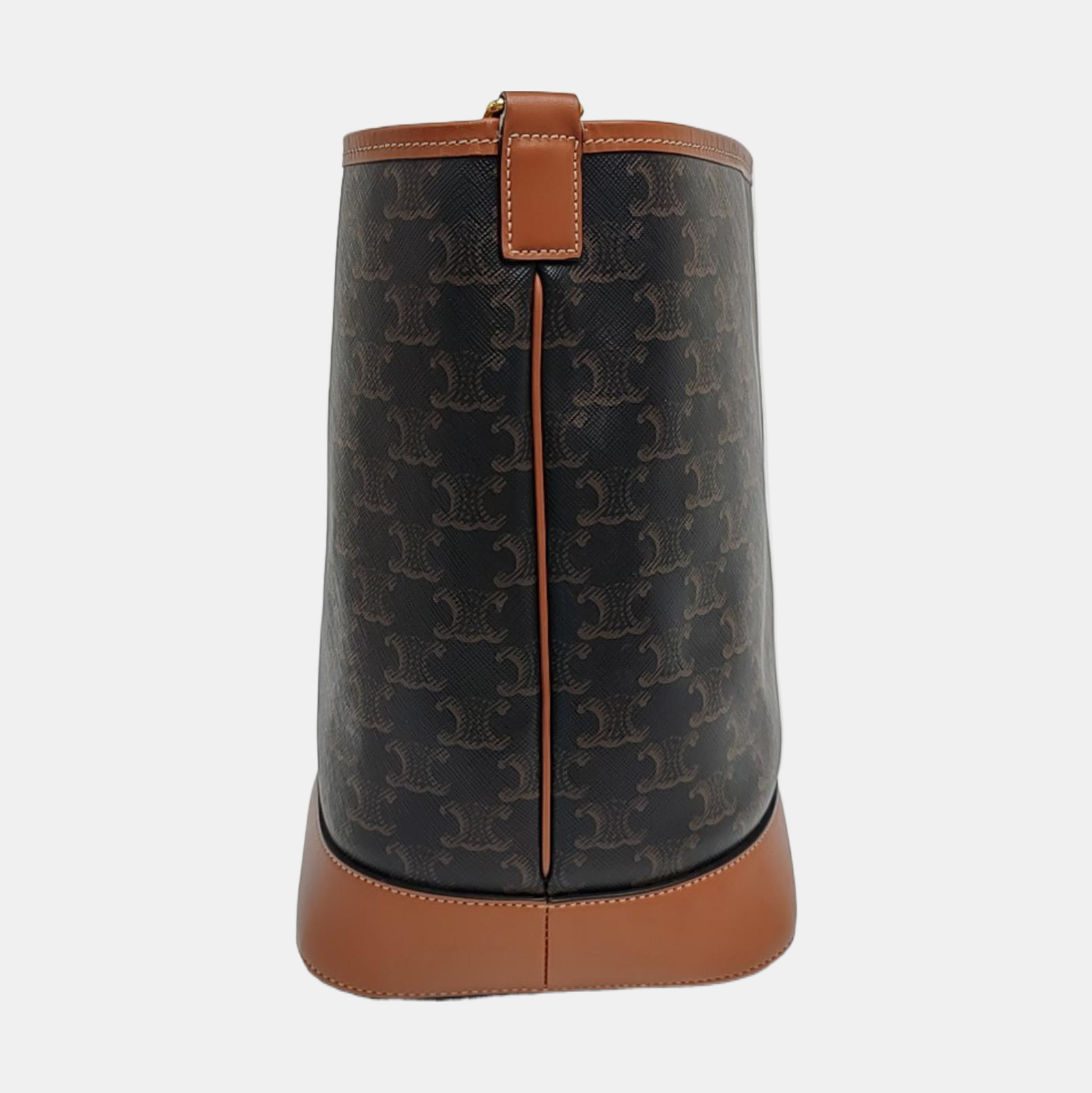 Authenticated pre-owned  TRIOMPHE CANVAS Medium Coated Canvas Brown - Bucket Bag at Looply