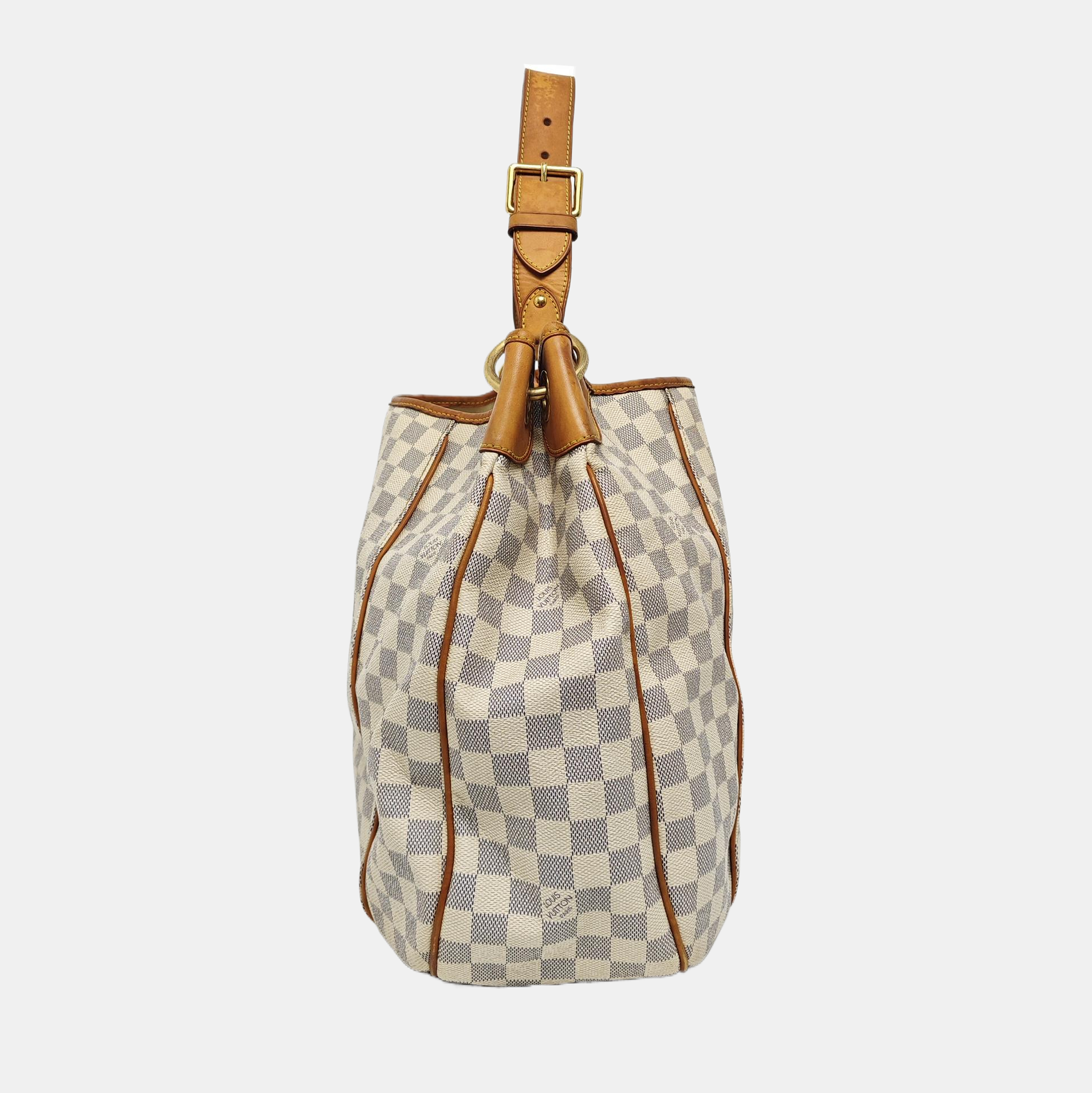GALLIERA GM Damier Azur Coated Canvas White