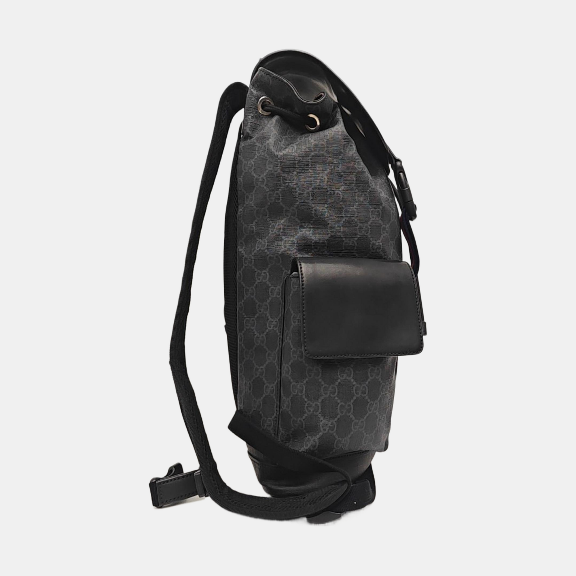 GG Supreme Monogram Coated Canvas Black
