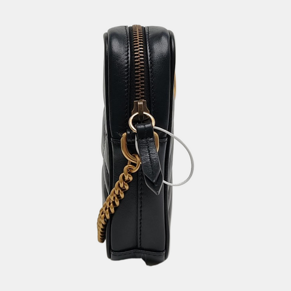 GG Marmont Mini Quilted Calfskin Black