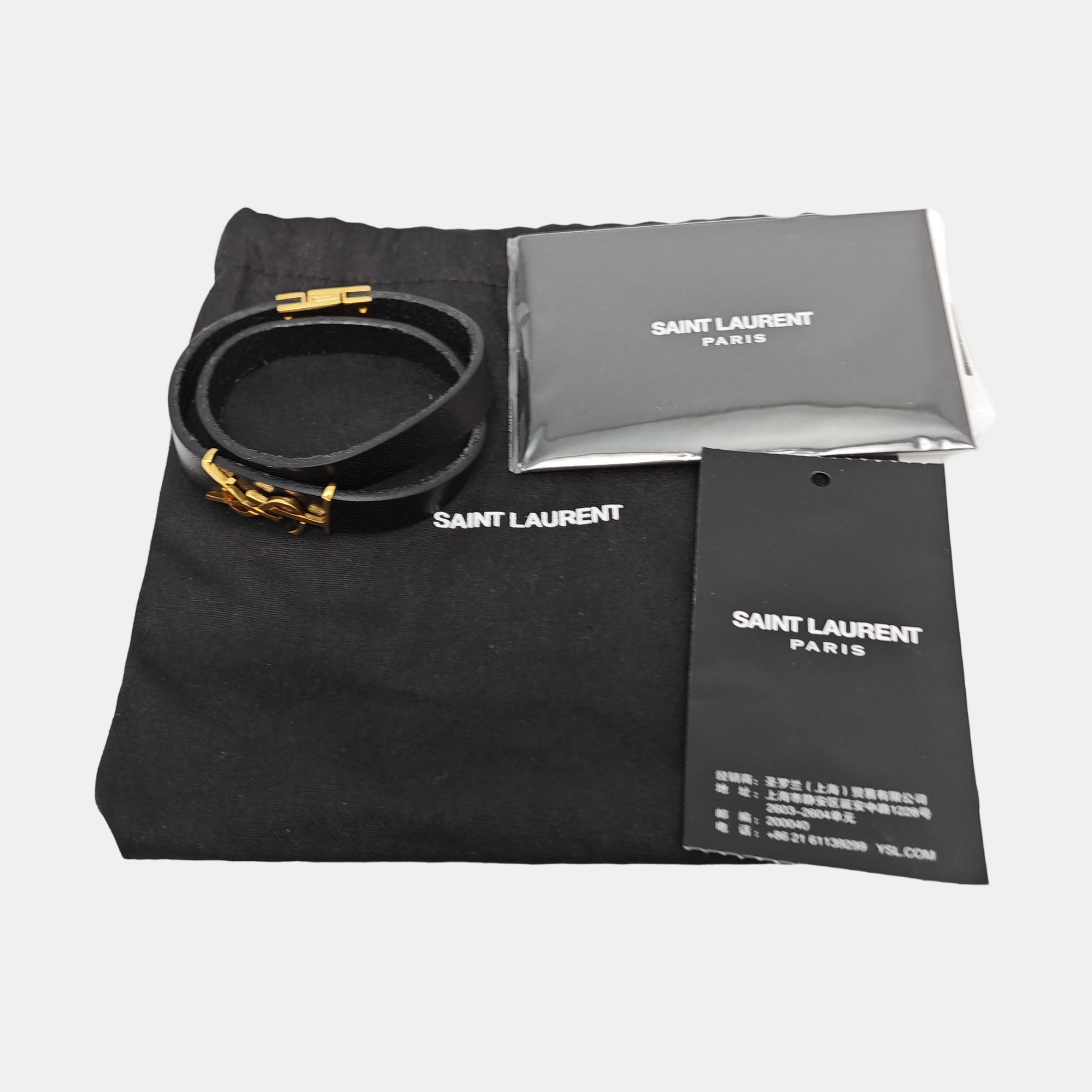 Leather Black Bangle