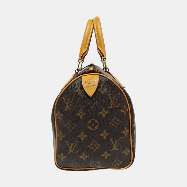 SPEEDY 25 Monogram Coated Canvas Brown