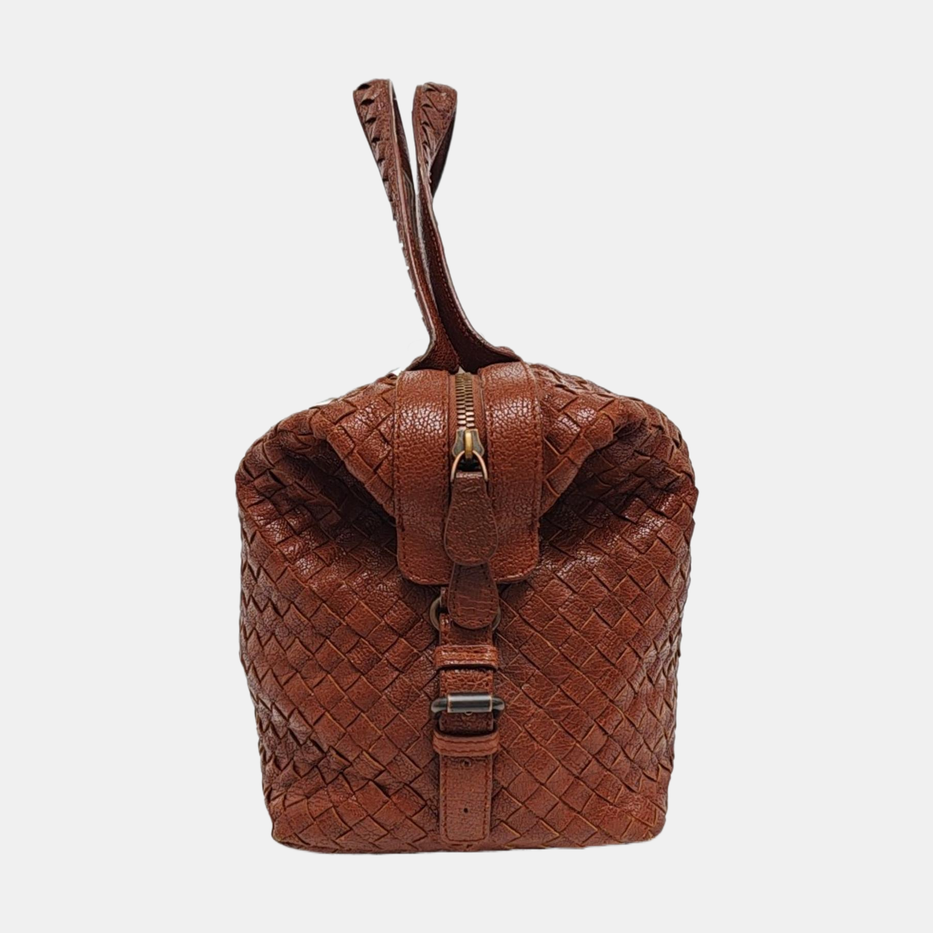 Calfskin Top Handle Bag Brown