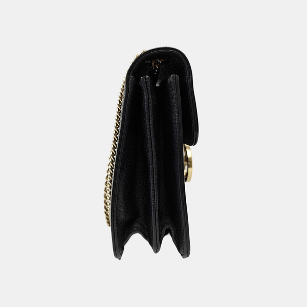 Interlocking G Small Calfskin Black