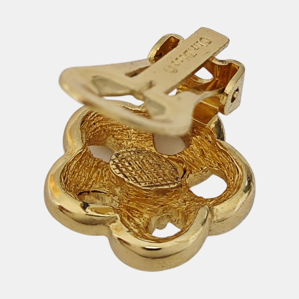 Metal Gold Clip On Earrings