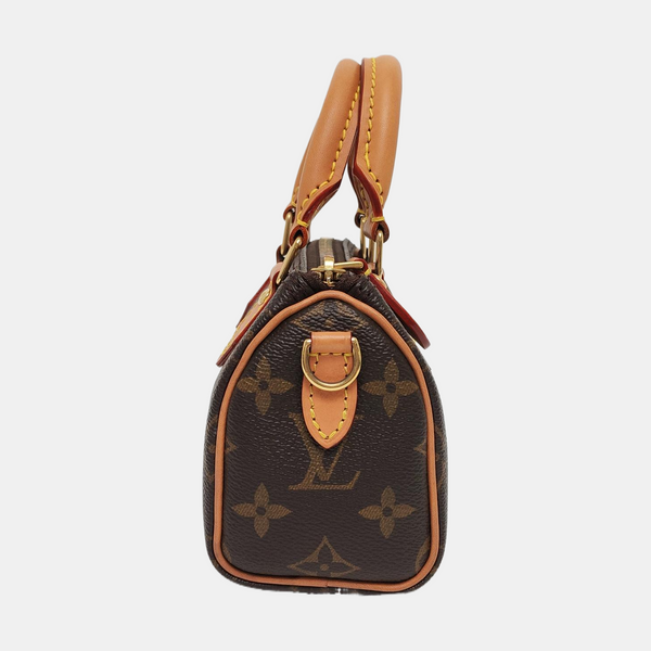 SPEEDY Nano Monogram Coated Canvas Brown