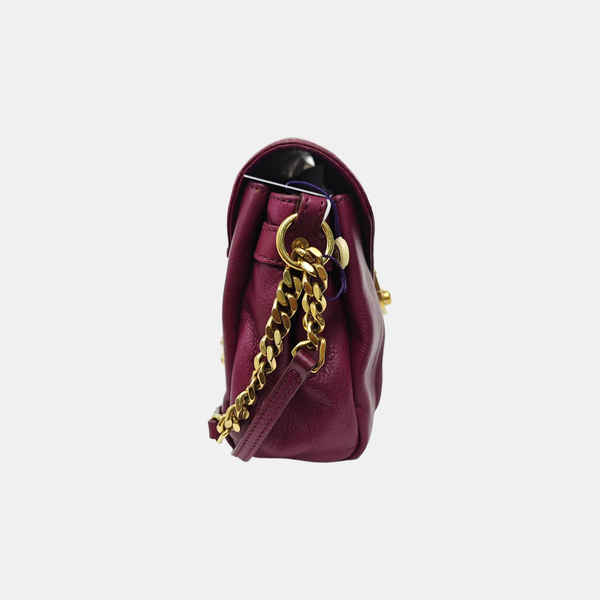 Calfskin Shoulder Bag Purple