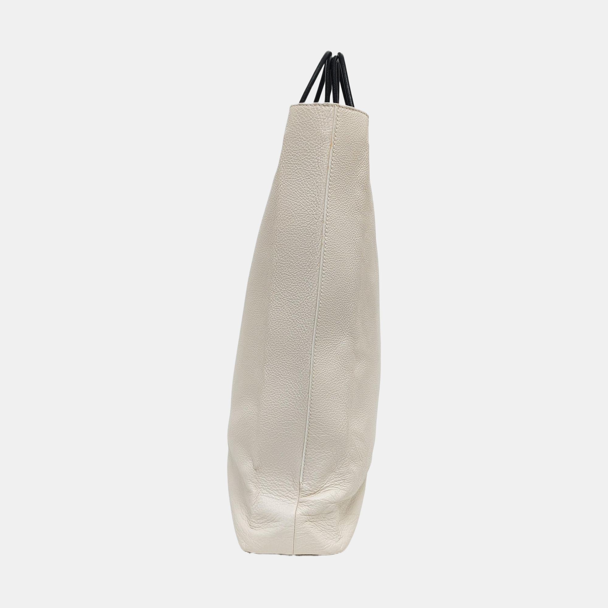 Shopping Bag Calfskin White