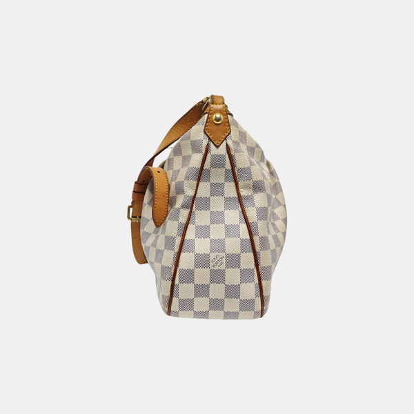 SIRACUSA MM Damier Azur Coated Canvas White