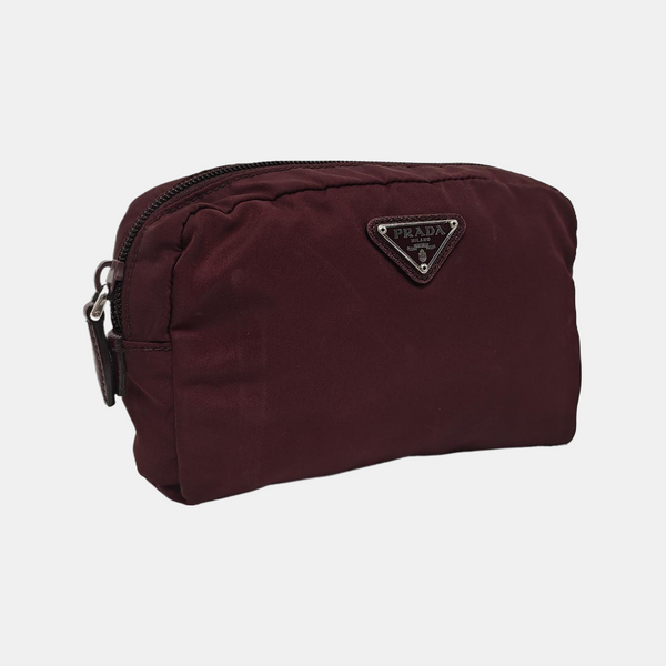 Cosmetic Pouch Fabric Red