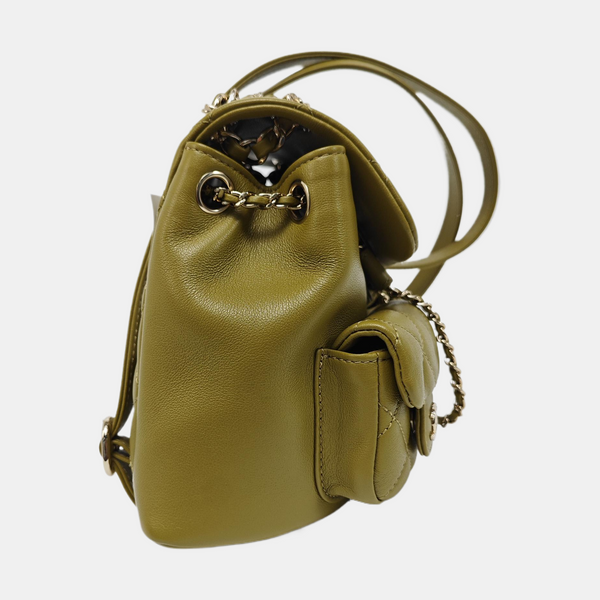 DUMA Small Quilted Calfskin Green