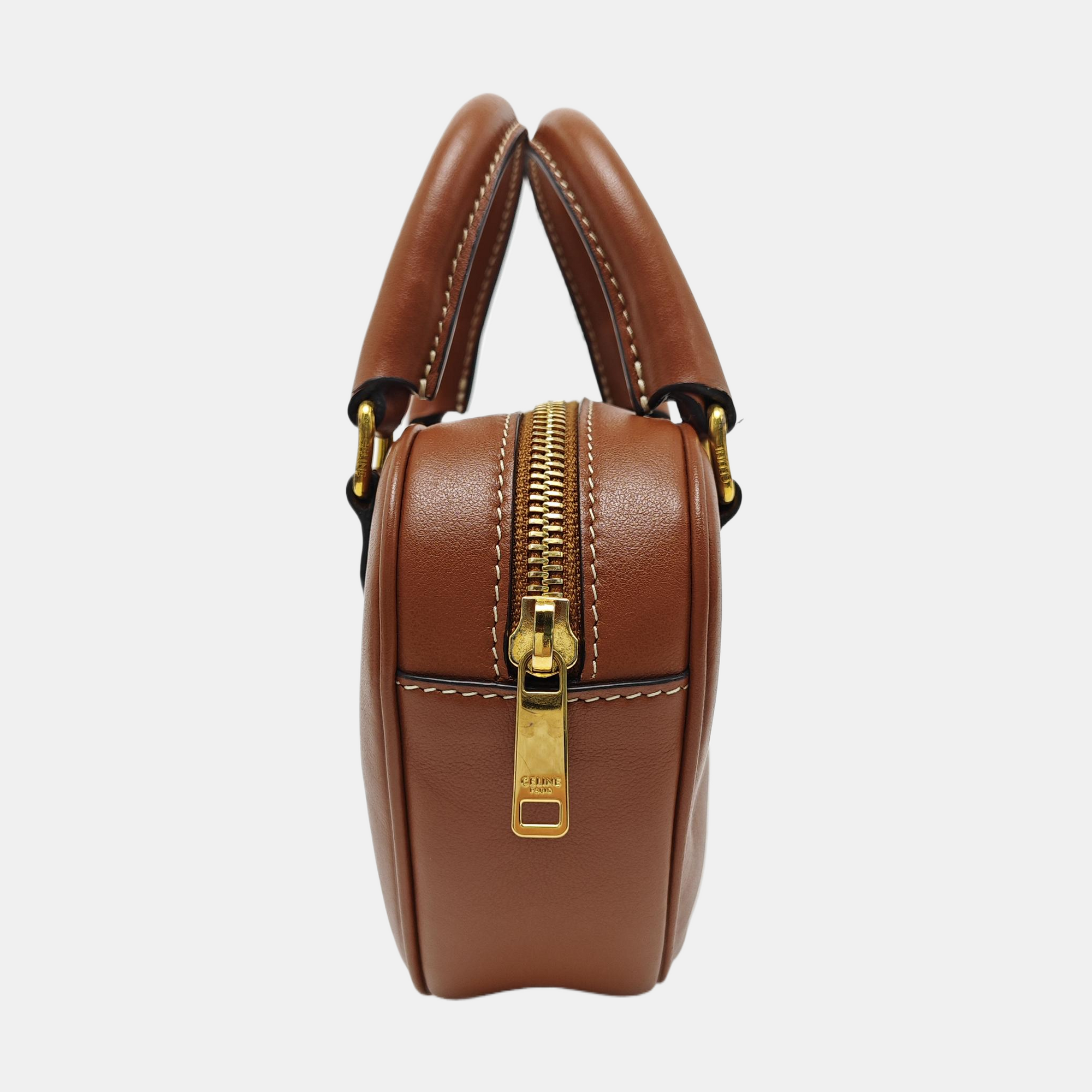 Calfskin Shoulder Bag Brown