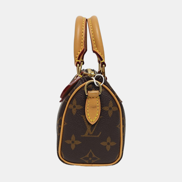 SPEEDY Nano Monogram Coated Canvas Brown