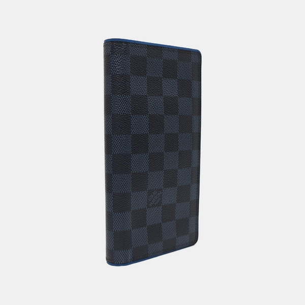 BRAZZA Damier Coated Canvas Blue Wallet