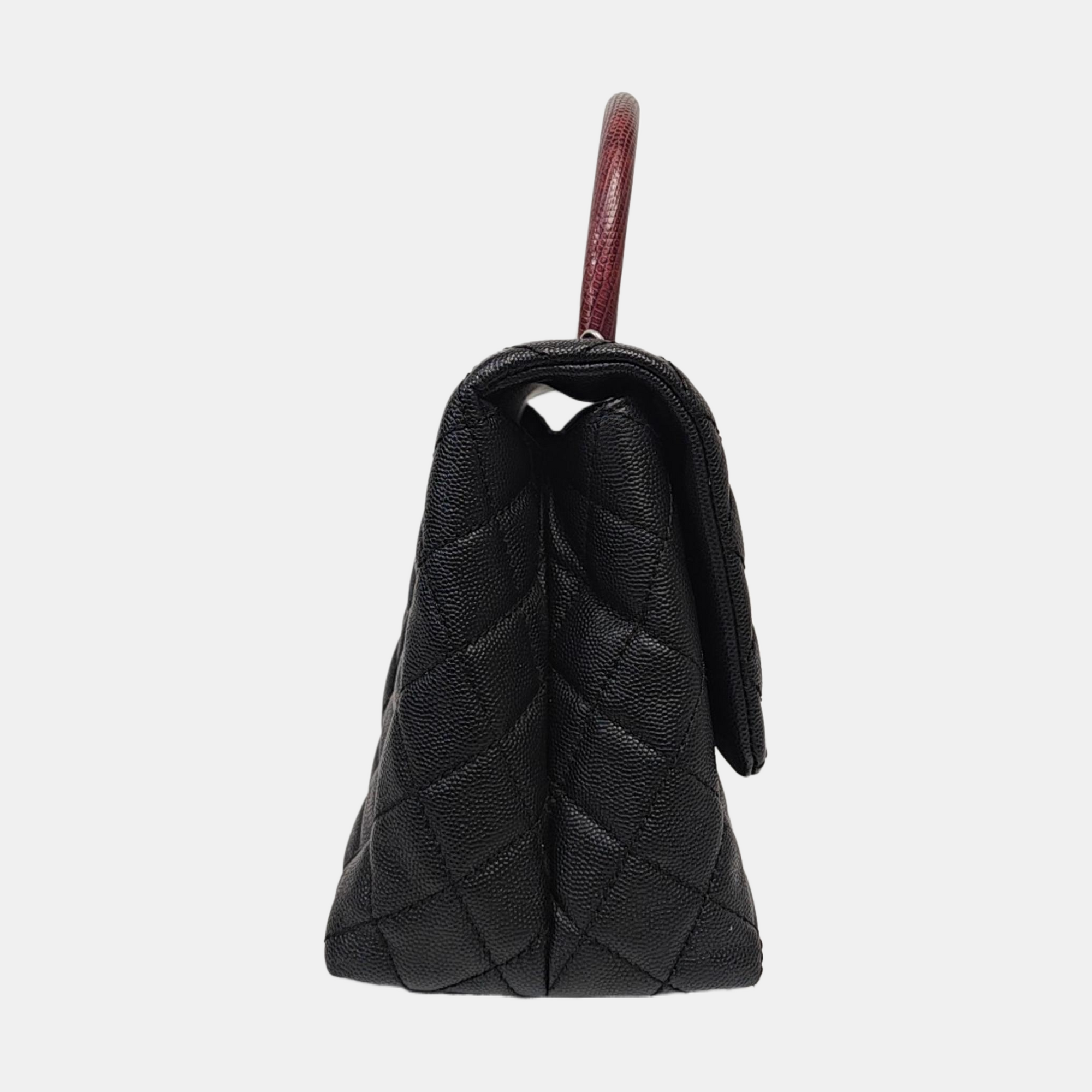 COCO HANDLE Medium Quilted Grained Calfskin Multicolor