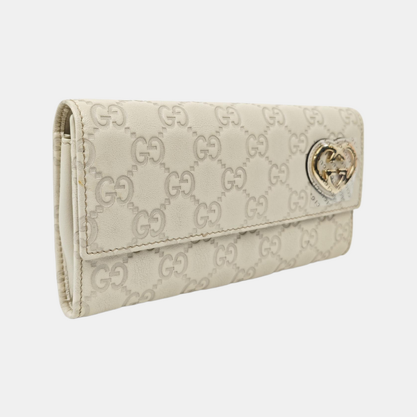 Lovely Monogram Calfskin White Wallet
