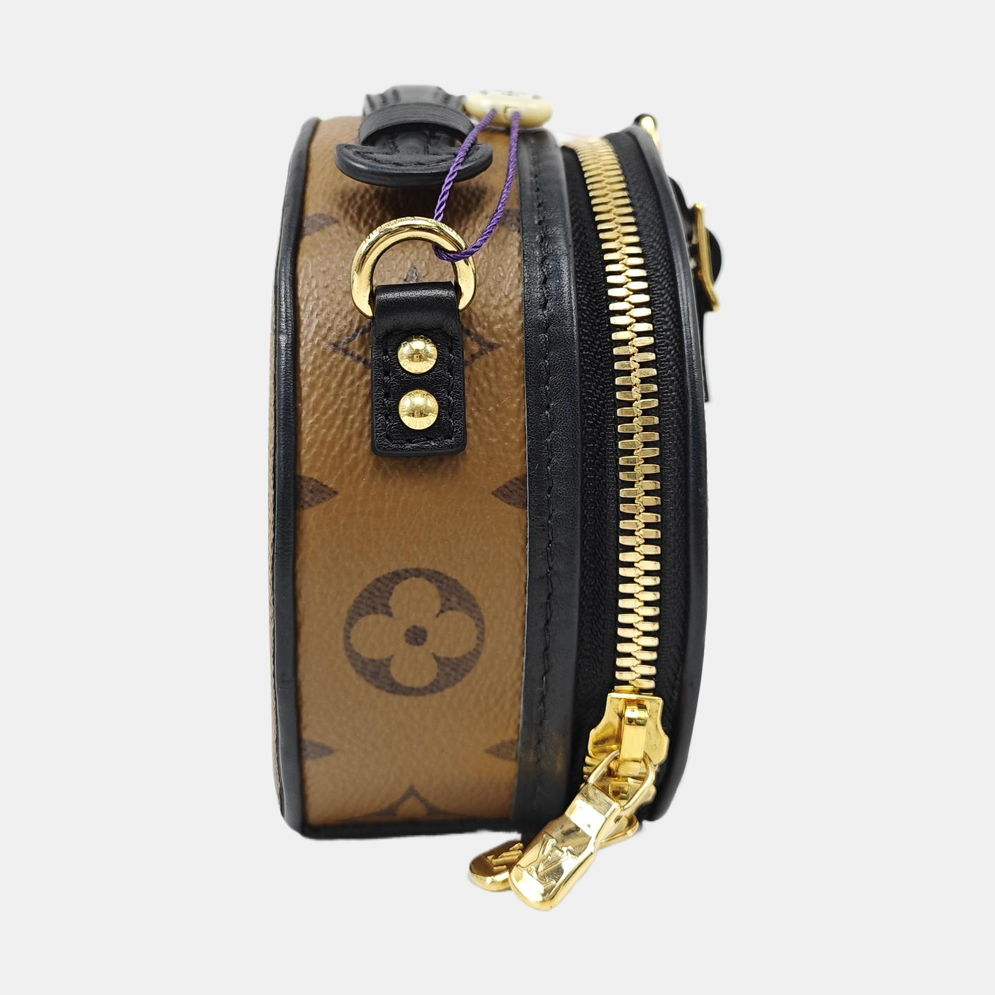 BOITE CHAPEAU Mini Monogram Coated Canvas Brown