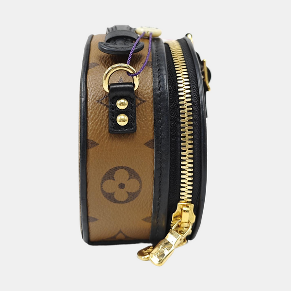 BOITE CHAPEAU Mini Monogram Coated Canvas Brown