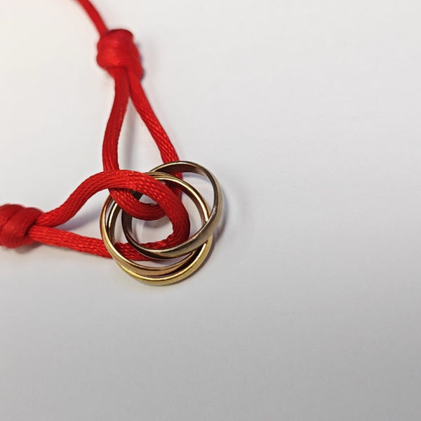 TRINITY 18k White Gold Red Bracelet