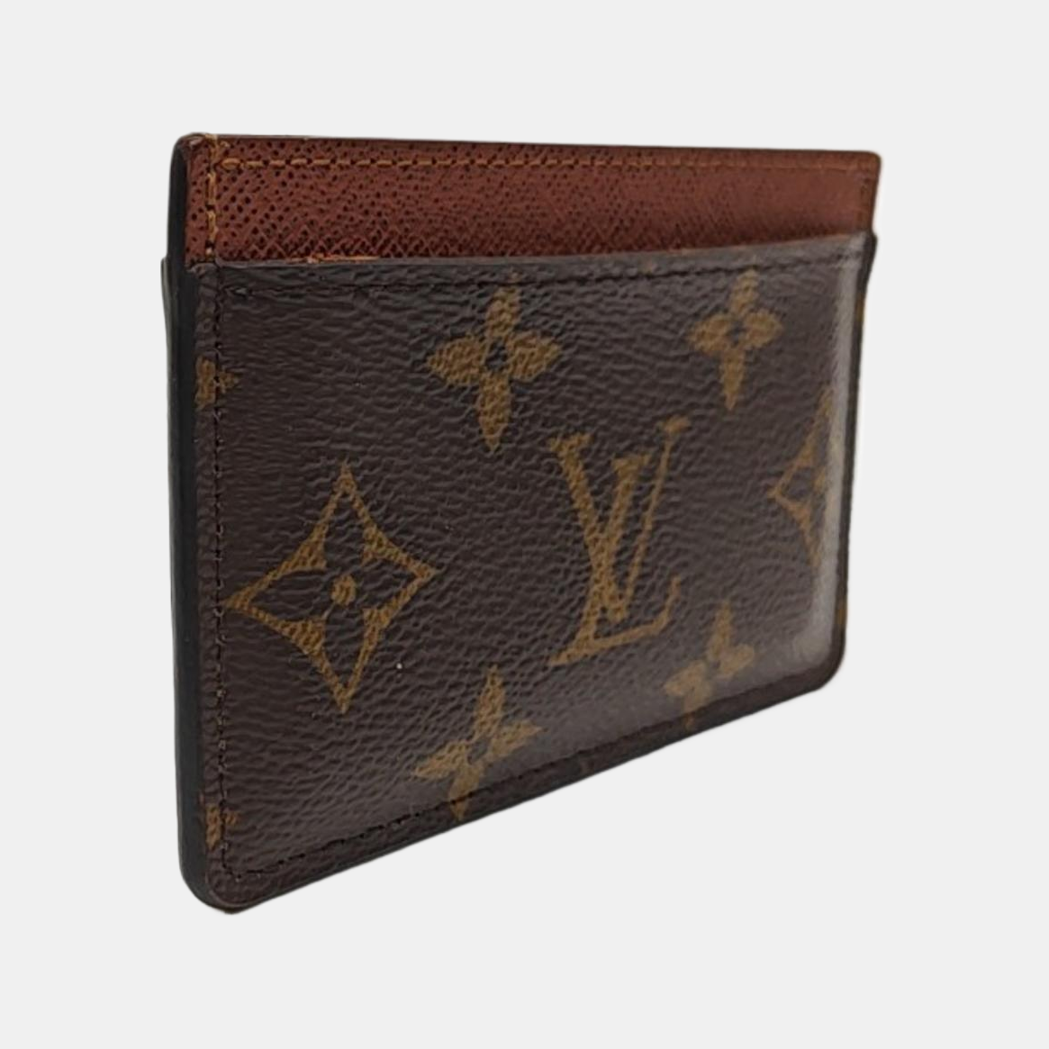 Monogram Coated Canvas Card Holder Brown