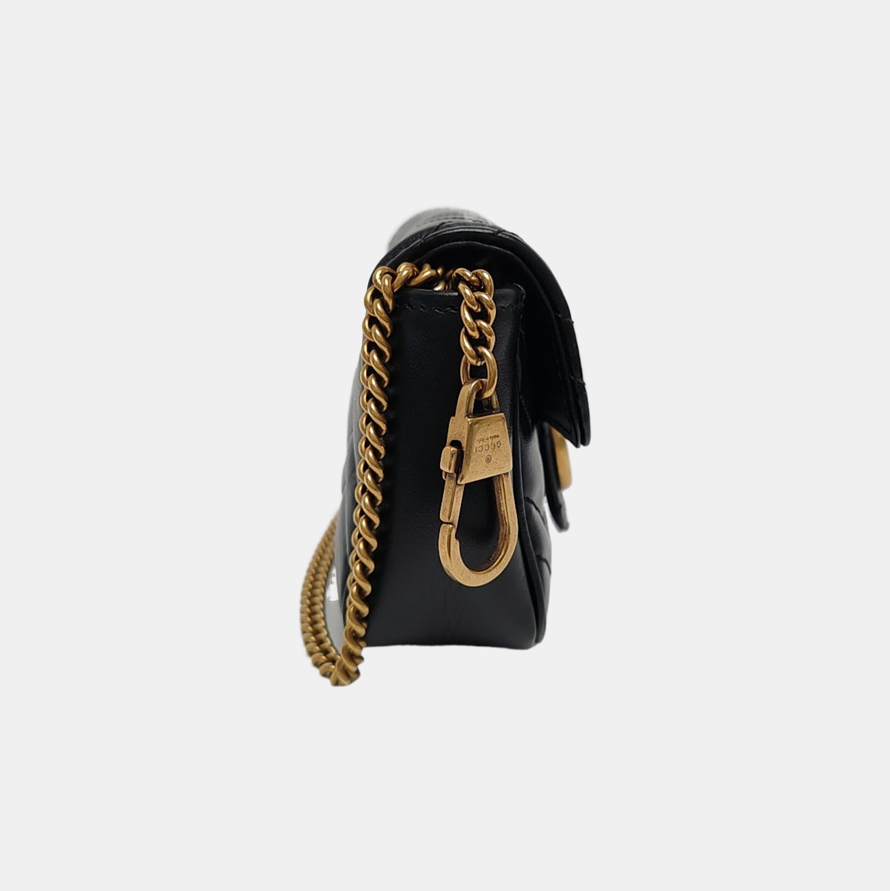 GG Marmont Mini Quilted Calfskin Black