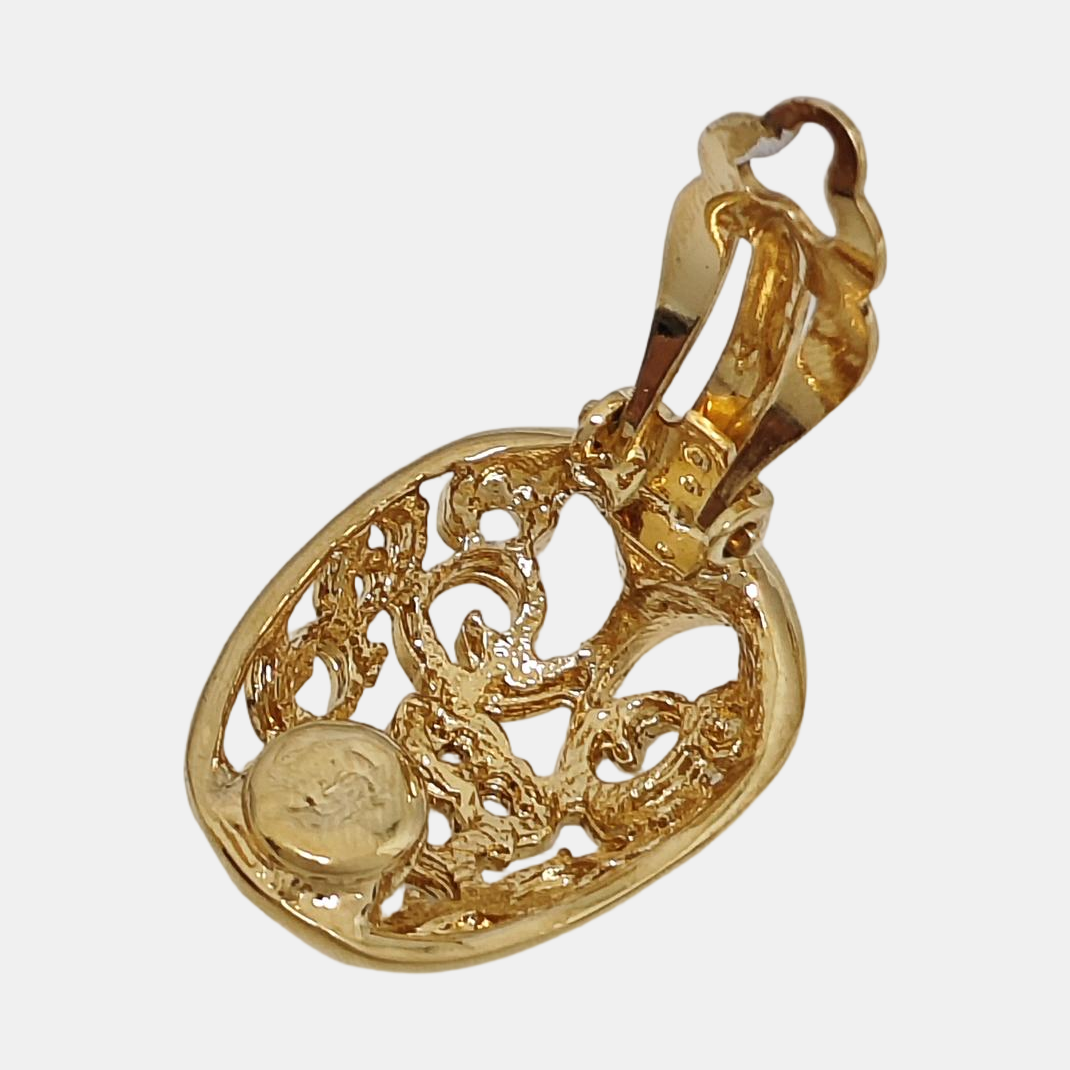 Metal Gold Clip On Earrings
