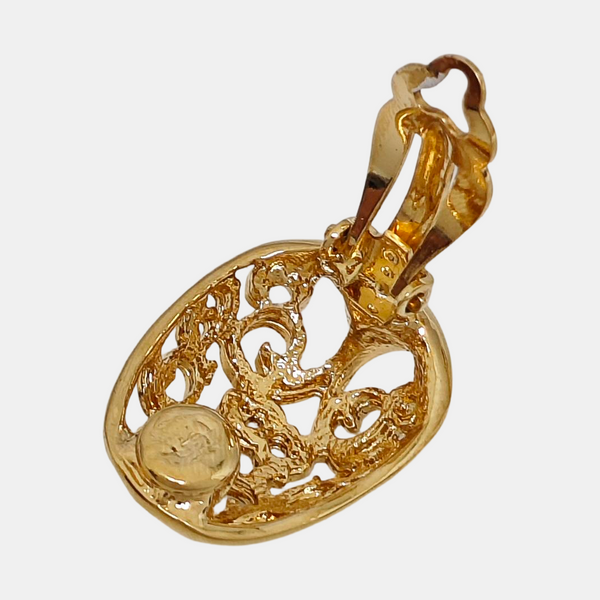 Metal Gold Clip On Earrings