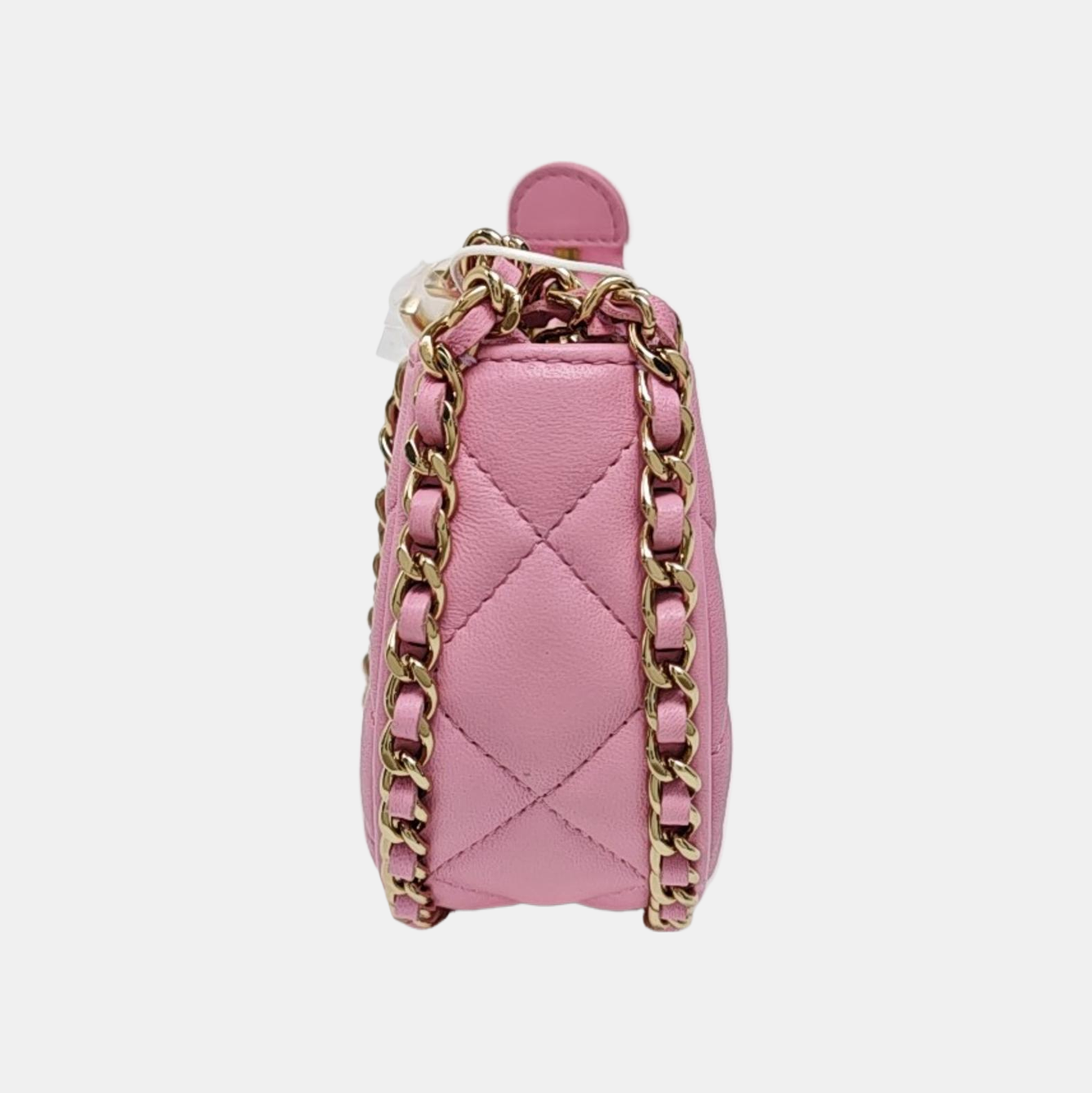 Quilted Lambskin Shoulder Bag Mini Pink