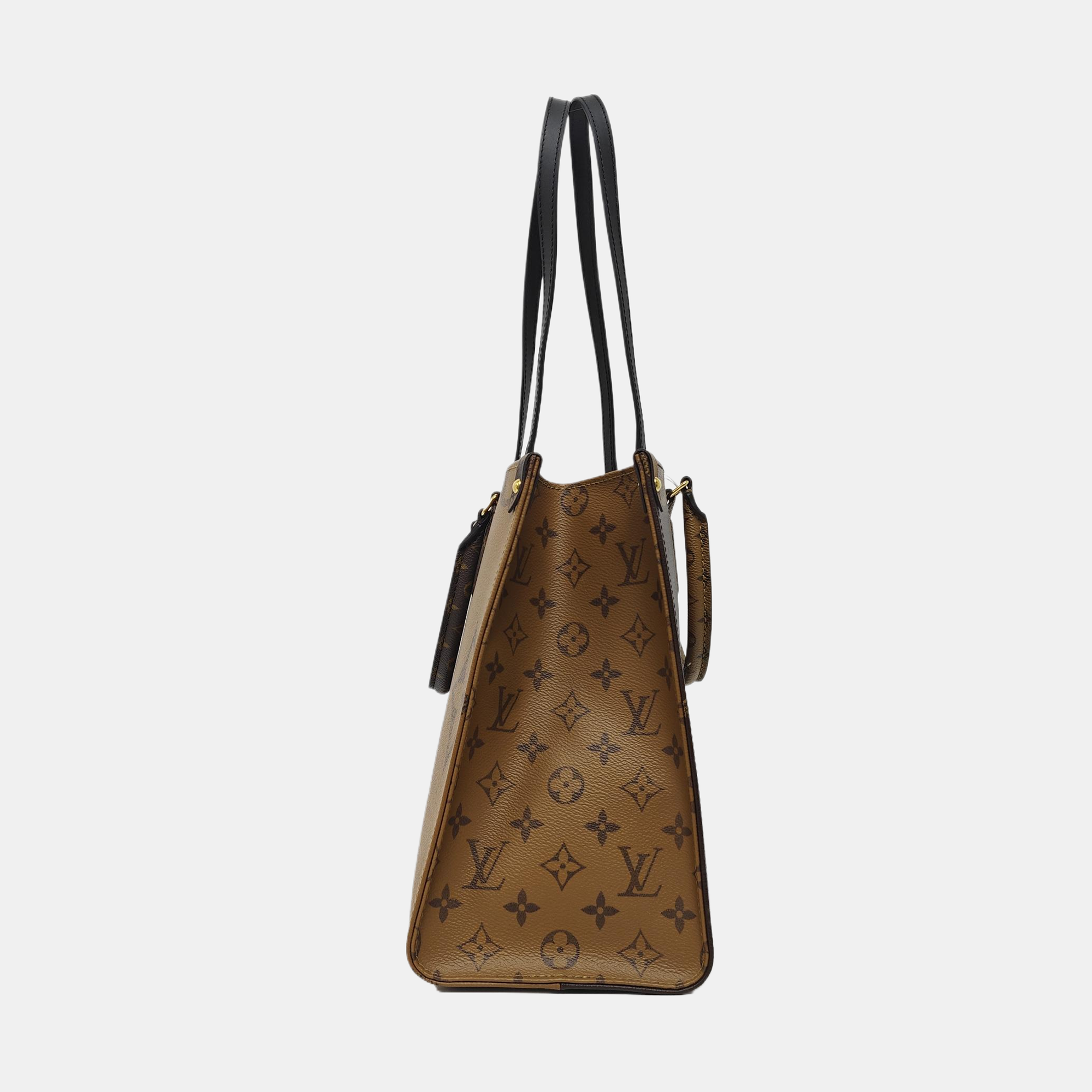 ONTHEGO MM Monogram Coated Canvas Brown