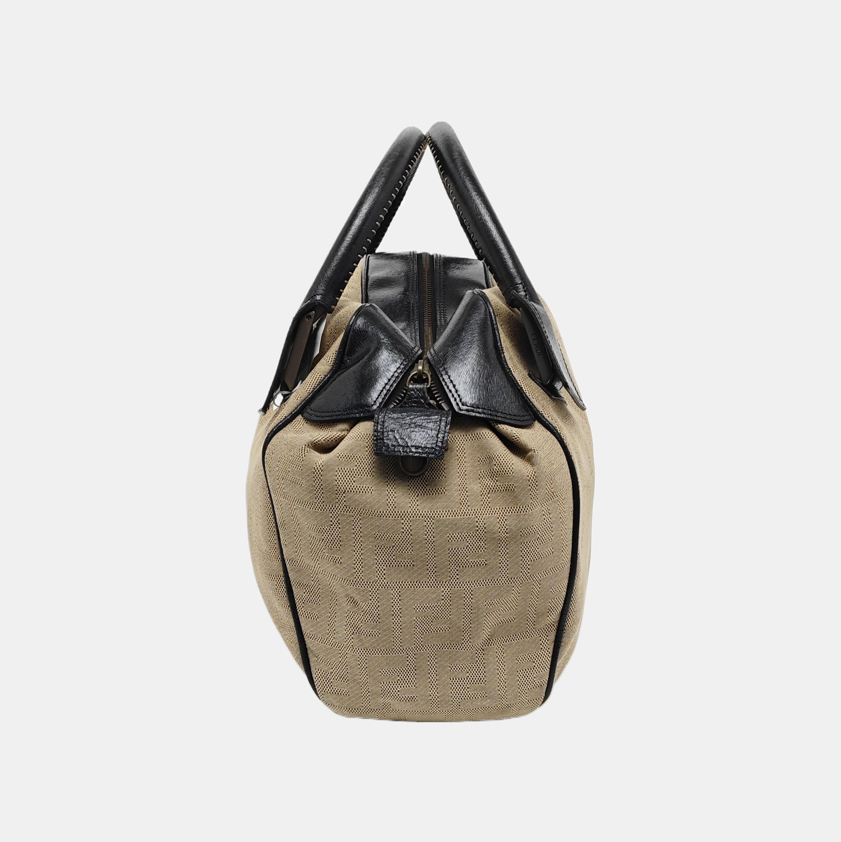 Canvas Top Handle Bag Brown